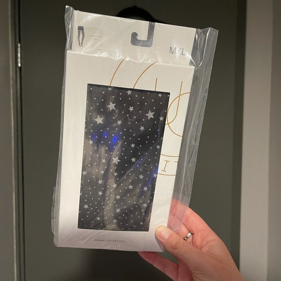 UO sheer silver star tight - Picture 3 of 5